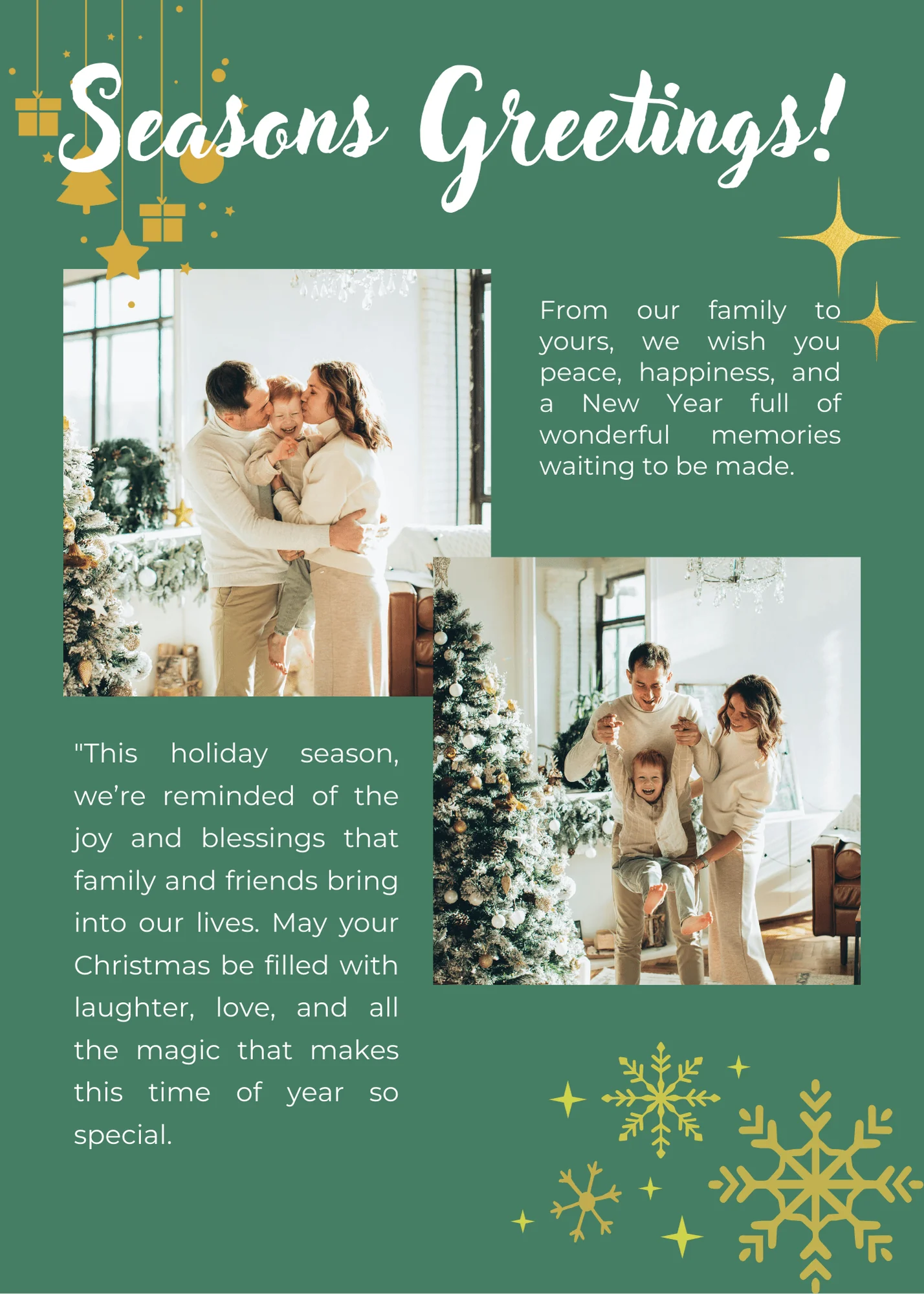 Editable 'Enchanted Magic' Christmas Card Design for Canva | Instant Download & Personalize - Image 3