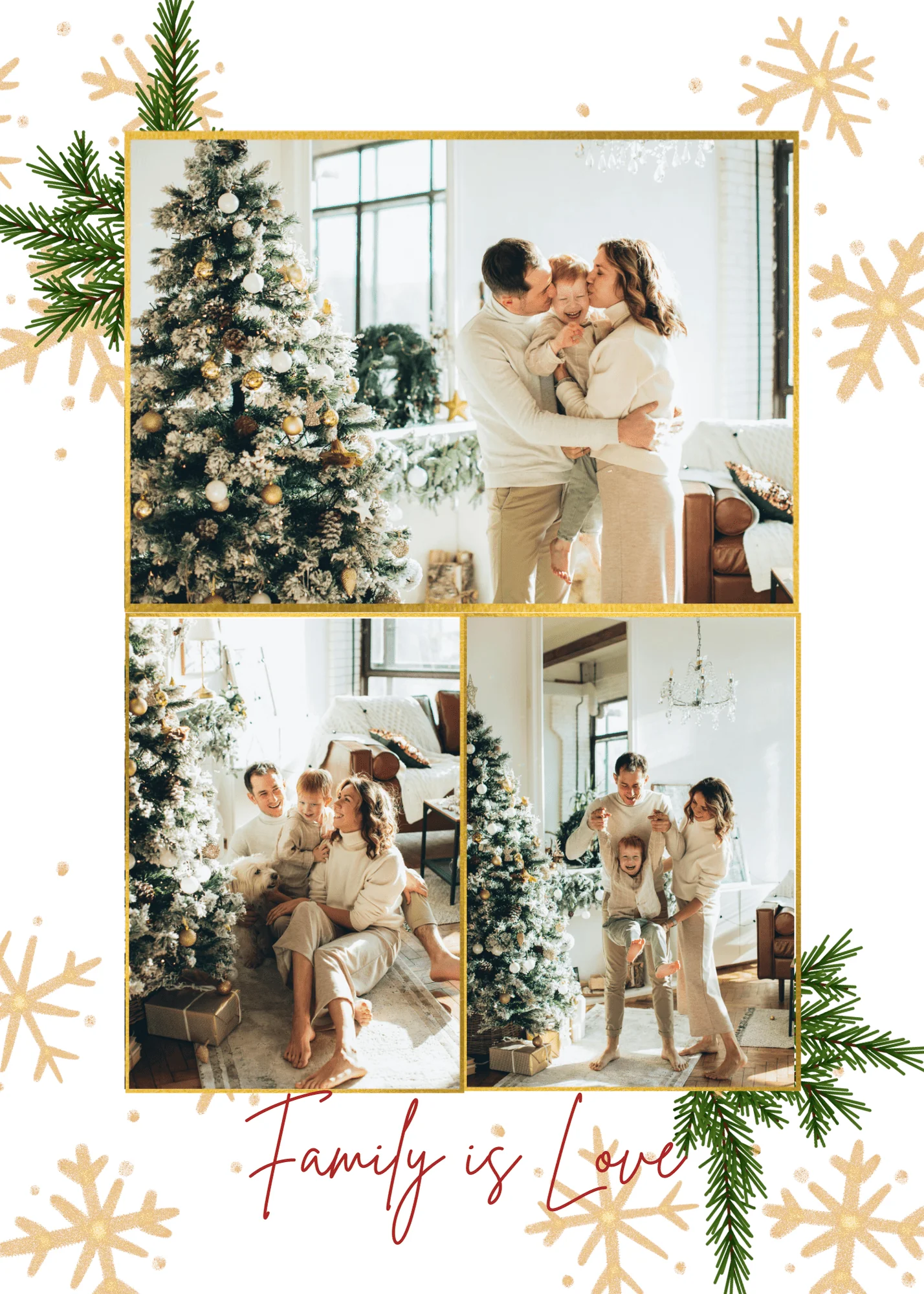 Editable 'Holiday Joy' Christmas Card Design for Canva | Instant Download & Personalize - Image 3