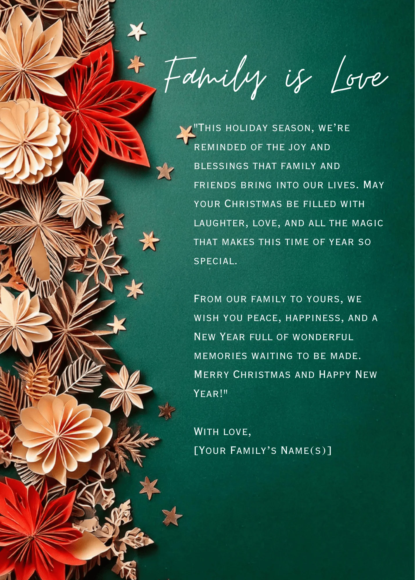Editable 'Radiant Holiday Charm' Christmas Card Design for Canva | Instant Download & Personalize - Image 3